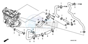 CB1000RAA France - (F / ABS CMF) drawing WATER PIPE