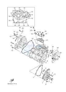 YZF-R3A 321 R3 (B02B B02C) drawing CRANKCASE COVER 1