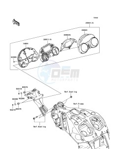 ZZR1400 ABS ZX1400B6F FR GB XX (EU ME A(FRICA) drawing Meter(s)