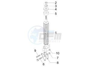 LXV 125 4T Navy (Euro 3) drawing Rear suspension - Shock absorber - s