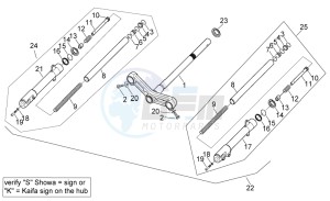 Sonic 50 Air drawing Front Fork