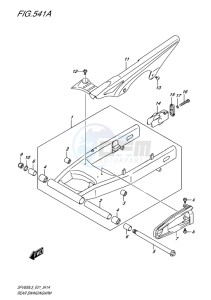 SFV 650 GLADIUS EU drawing REAR SWINGINGARM