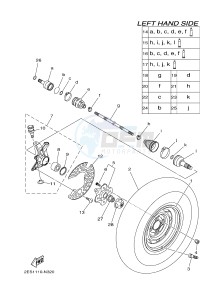 YFM700FWBD YFM70KPHG KODIAK 700 EPS HUNTER (2SM7) drawing FRONT WHEEL