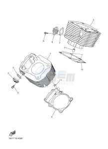 XVS950CU XVS950R ABS XV950 R-SPEC (2DXL) drawing CYLINDER