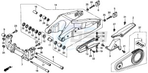 CBR900RR FIRE BLADE drawing SWINGARM (CBR900RRY,1/RE1)