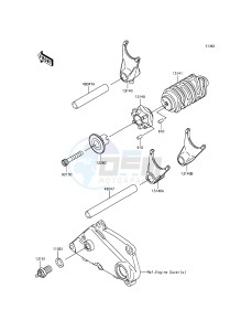 NINJA_250SL_ABS BX250BFS XX (EU ME A(FRICA) drawing Gear Change Drum/Shift Fork(s)