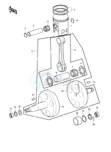 KE 175 D [KE175] (D2-D3) [KE175] drawing CRANKSHAFT_PISTON -- 80-81 KE175-D2_D3- -