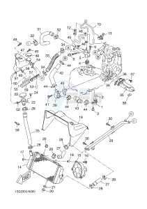 YPR400RA XMAX 400 ABS EVOLIS 400 ABS (1SDG) drawing RADIATOR & HOSE