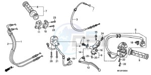 CBR600RR9 BR / MME - (BR / MME) drawing HANDLE LEVER/SWITCH/CABLE