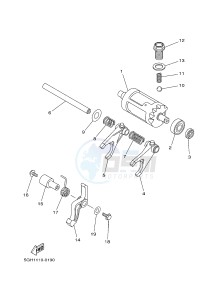 YFM450FWAD YFM45GPXG GRIZZLY 450 EPS (2LCB) drawing SHIFT CAM & FORK