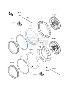 KX 125 K [KX125] (K1) [KX125] drawing WHEELS_TIRES