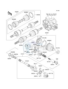 KLF 300 C [BAYOU 300 4X4] (C10-C14) [BAYOU 300 4X4] drawing DRIVE SHAFT-- FRONT- -