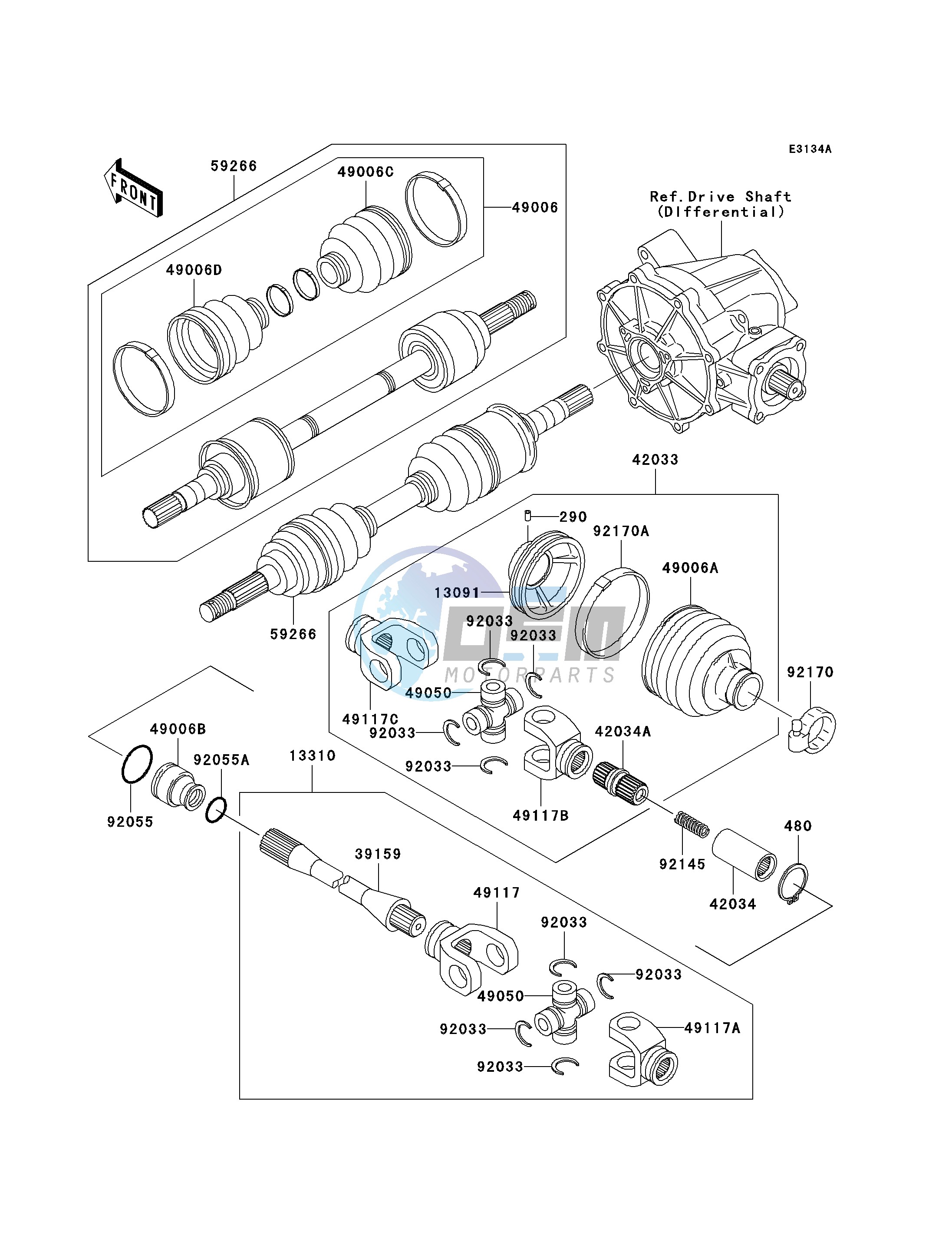 DRIVE SHAFT-- FRONT- -