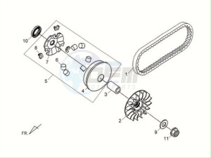 FIDDLE II 125S drawing CLUTCH / V BELT