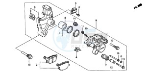 VT1100C3 drawing REAR BRAKE CALIPER