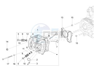 LIBERTY 125 IGET 4T 3V IE E4 ABS (EMEA) drawing Cylinder head unit - Valve