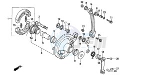 SA50 drawing FRONT BRAKE PANEL