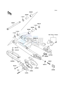 KX85 / KX85 II KX85A7F EU drawing Swingarm