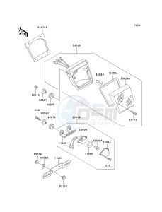 KL 650 A [KLR650] (A15-A19) [KLR650] drawing TAILLIGHT-- S- -