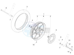 LIBERTY 50 IGET 4T 3V E4-2017-2019 (EMEA) drawing Front wheel