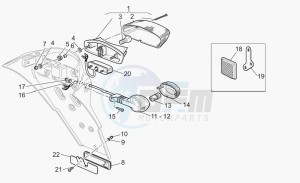 V 11 1100 Le Mans Le Mans drawing Rear lights