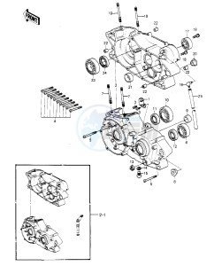 KDX 250 A [KDX250] (A1) [KDX250] drawing CRANKCASE