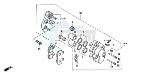 SH150R 125 drawing FRONT BRAKE CALIPER