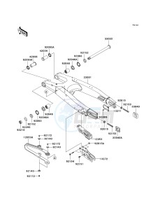 KX 450 E (KX450F MONSTER ENERGY) (E9FA) E9FA drawing SWINGARM