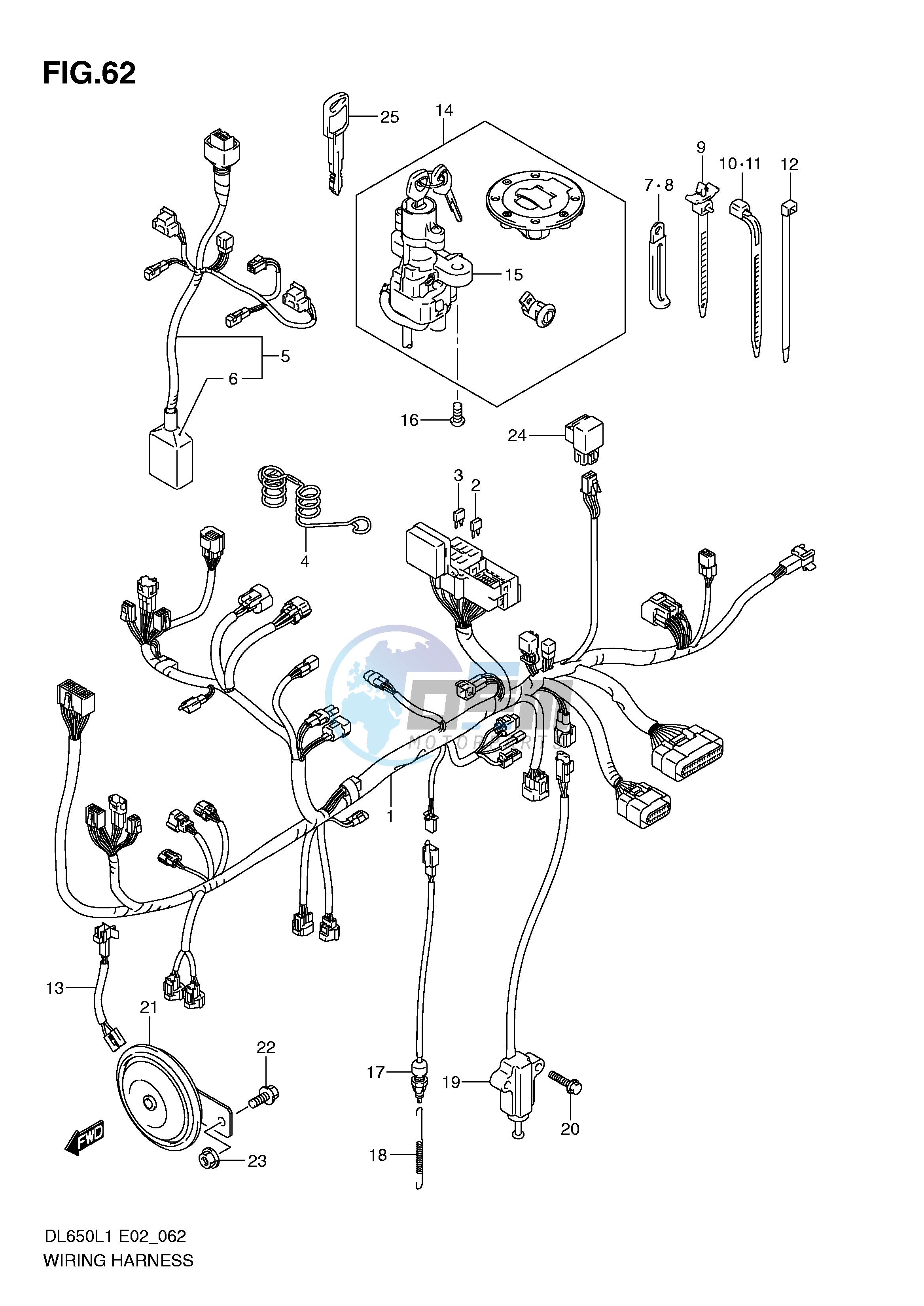 WIRING HARNESS (DL650L1 E19)