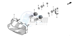 CBR600F drawing TAILLIGHT (CBR600F42-3/FS/FR)