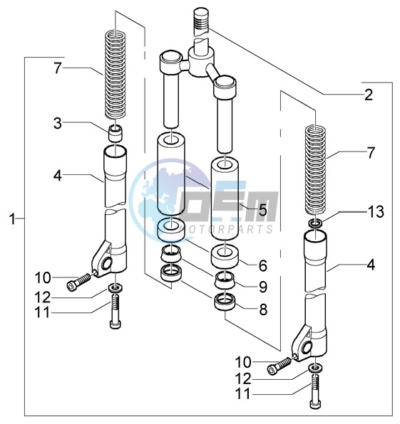 Front wheel suspension