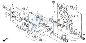 CBF1000A UK - (E / MKH) drawing REAR CUSHION