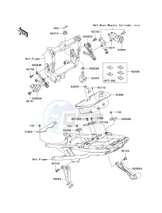 ZX 600 M [NINJA ZX-6RR] (M1) [NINJA ZX-6RR] drawing FRAME FITTINGS