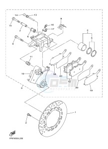 XJ6SA 600 DIVERSION (S-TYPE, ABS) (36DH 36DK) drawing REAR BRAKE CALIPER