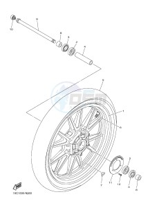 XVS950CU XVS950R ABS XV950 R-SPEC (2DXM) drawing FRONT WHEEL