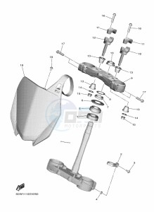 YZ450F (B2W2) drawing STEERING