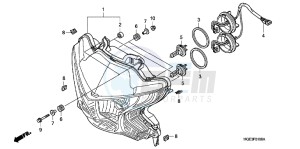 VFR1200FDB drawing HEADLIGHT