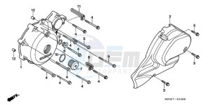 NT700VA F drawing LEFT CRANKCASE COVER