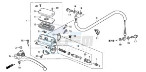 CBF1000A drawing CLUTCH MASTER CYLINDER