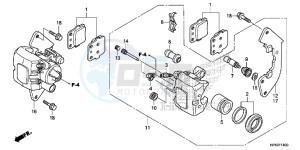 TRX420FMD TRX420 Europe Direct - (ED) drawing FRONT BRAKE CALIPER