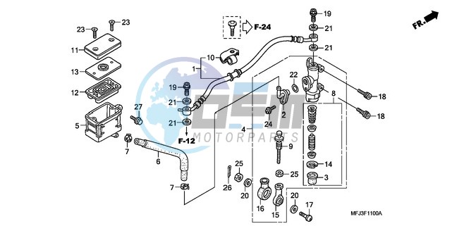 REAR BRAKE MASTER CYLINDER (CBR600RR)