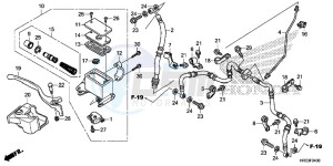 TRX420TE1E TRX420 ED drawing FRONT BRAKE MASTER CYLINDER