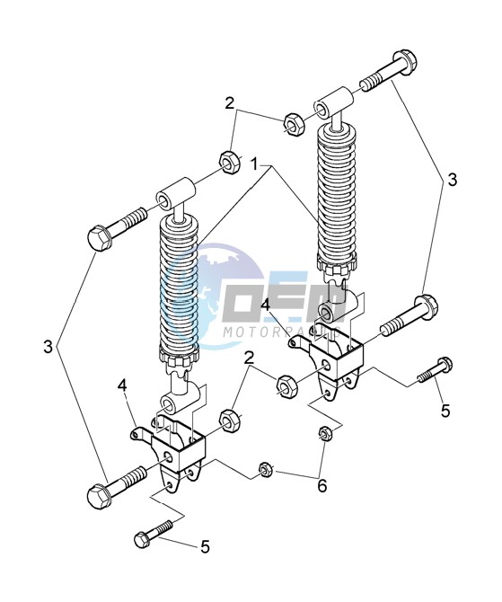 Rear shock absorbers