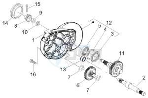 Liberty 50 4t RST ptt (F) France drawing Rear wheel shaft