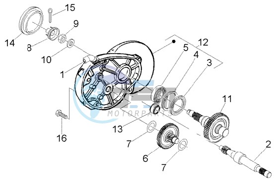 Rear wheel shaft