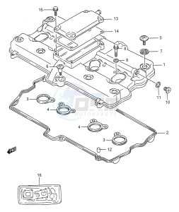 GSX600F (E28) Katana drawing CYLINDER HEAD COVER