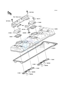 ZZR1400_ABS ZX1400DBF FR GB XX (EU ME A(FRICA) drawing Cylinder Head Cover