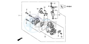 ANF125T drawing THROTTLE BODY