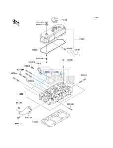 KAF 950 G [MULE 4010 TRANS4X4 DIESEL] (G9F-GAF) GAF drawing CYLINDER HEAD