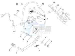 RS4 50 2T (CH, EU, JP) drawing Rear master cylinder